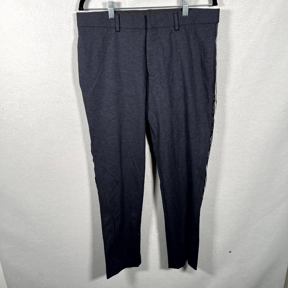 Calvin Klein Dress Pants Mens 32x30 Navy‎ Blue Slim Fit Straight Leg Formal